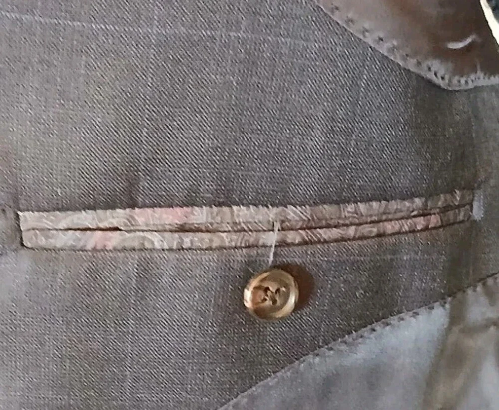Blue Lauren Ralph Lauren Mens 42R Canada Made Blazer Suit Jacket Wool Two Button